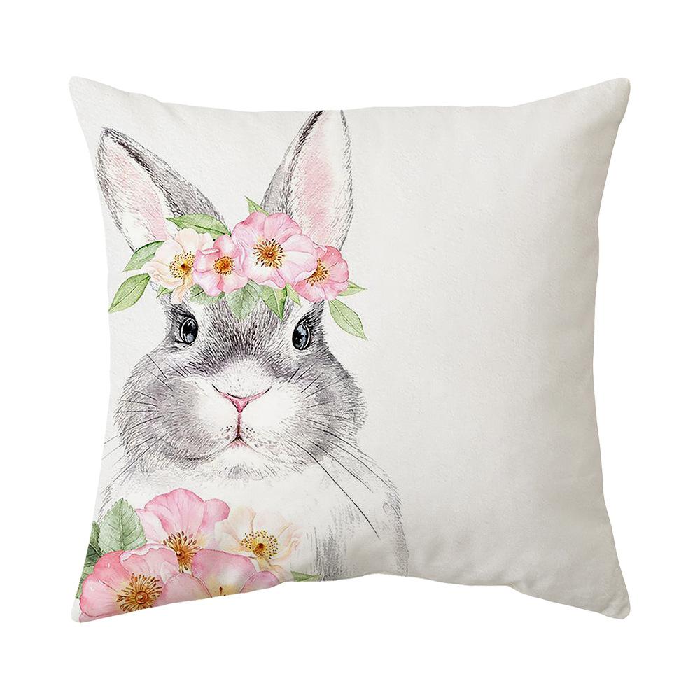 Easter Pillow New Sofa Pillow Cartoon Rabbit Pillow Cover