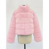 S-6XL large size women's fox fur coat, winter new fashionable versatile environmentally friendly artificial fur coat
