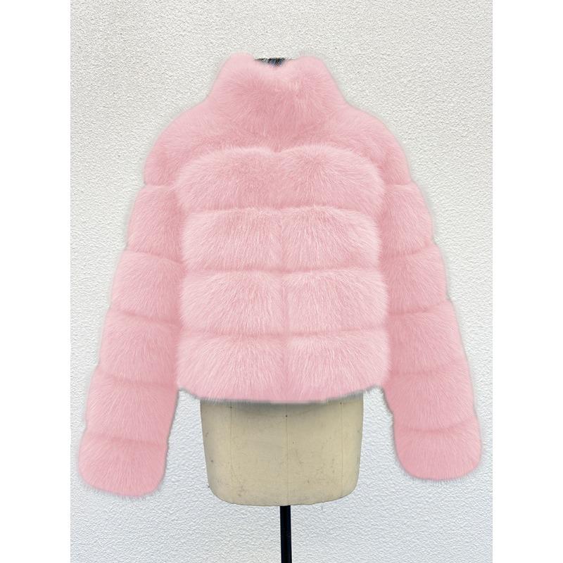 S-6XL large size women's fox fur coat, winter new fashionable versatile environmentally friendly artificial fur coat