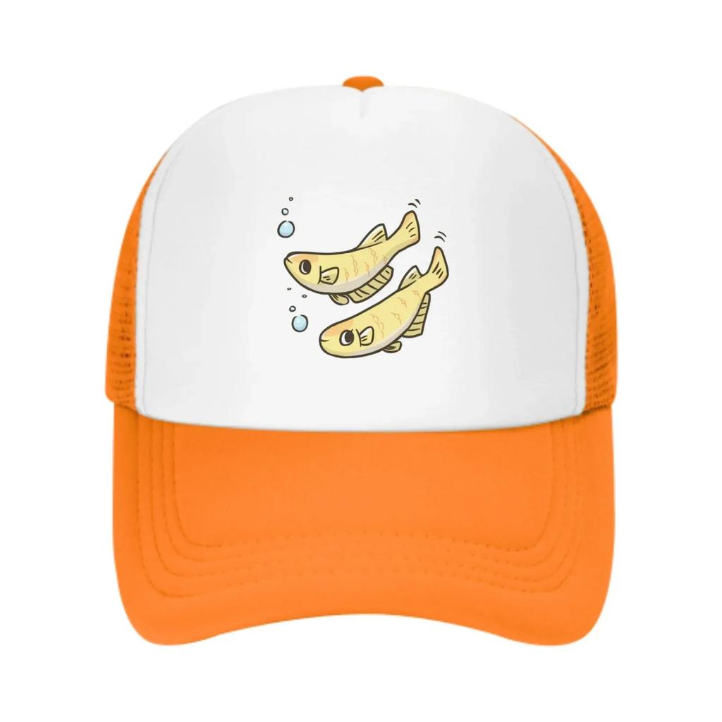Two Yellow Fishes Baseball Caps Fashion Trucker Hat Unisex Mesh Caps for Women Unisex Outdoor Leisure Travel Neutral Sunshade
