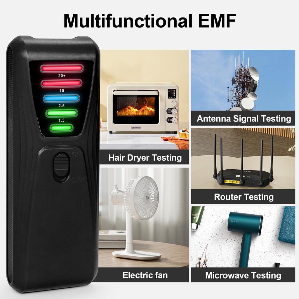 FS-2 Electric Magnetic Field Radiation Tester Portable 5 LED EMF Meter Detector