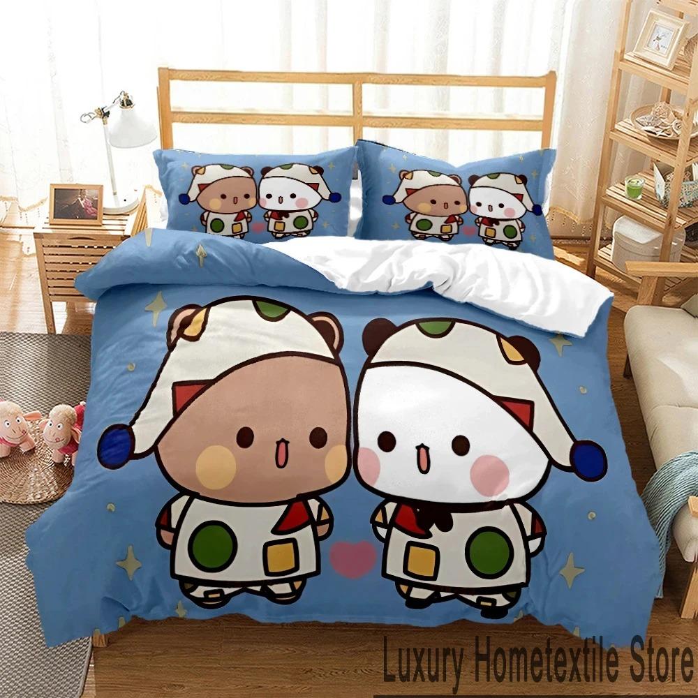 3D Print Bubu Dudu Cartoon Bear Panda Bedding Set Boys Girls Twin Queen King Size Duvet Cover Pillowcase Bed boys Adult