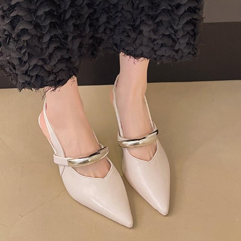 High Heels Women Sandals Sexy Pointed Toe Shoes Trend 2026 New Summer Slippers Dress Party Brand Slingback Woman Pumps Zapatos