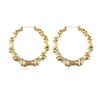 Women Round Alloy Earrings Fashionable Geometric Big Hoop Earrings Lady Ear Jewelry Ornaments