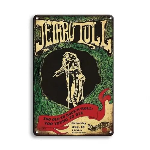

Jethro Tull Retro Metal Sign Man Cave Wall Art Rock Band Decor Concert Poster aluminum 20x30cm（7.8x11.8inch）