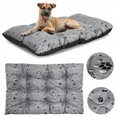 Dog Bed PRESTIGE Cushion 120x80 Cm Waterproof Bones Black