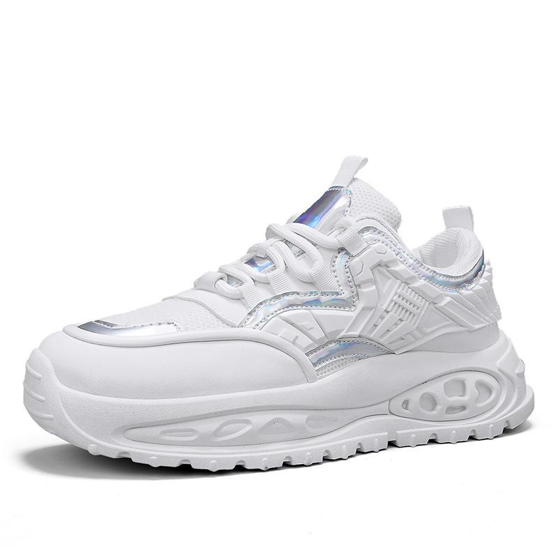 

2024 autumn new men s platform dad shoes mesh non-slip student casual shoes live sports breathable men s shoes 44