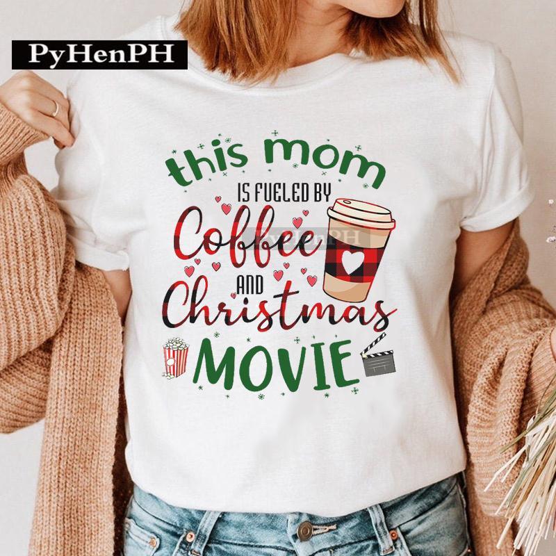 Summer Christmas Elk Printed T-shirt for Men Women Cotton Loose Round Neck Short Sleeve T-Shirts Unisex