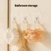 Heart Shape Transparent Hooks Non Punching Plastic Love Hangers Holder Self Adhesive Key Towel Multi-Purpose Hooks Storage Rack