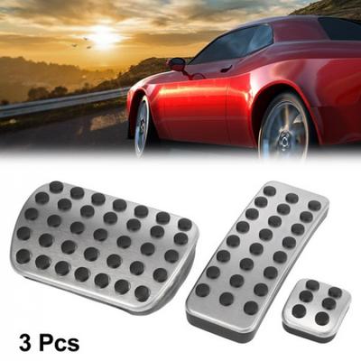 3Pc Manual Transmission Brake Gas Pedal Pad Cover for Mercedes-Benz