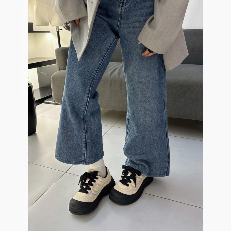 Thick baseplate shoes women's spring and autumn new Korean version versatile little white shoes women's flat bottom breathable non-slip heighte