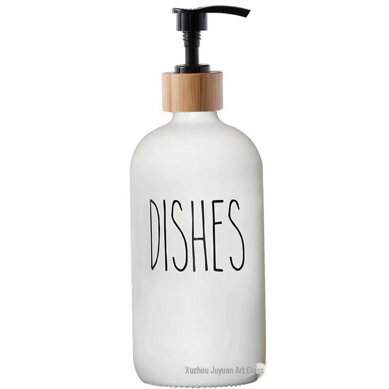 16,9oz Skleněný dávkovač na pleťové mléko a mýdlo, 500ml Opakovaně použitelná láhev na dezinfekci rukou