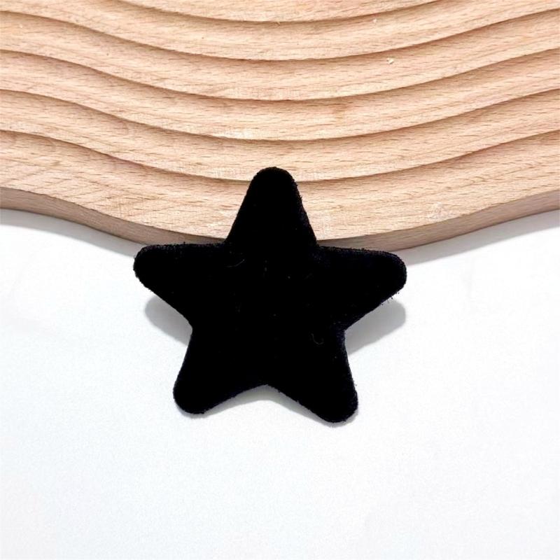10Pcs 6.5CM Colorful Plush Star Appliques For Handmade Bag Garment Shoe Decoration Hair Accessories and Sewing Craft