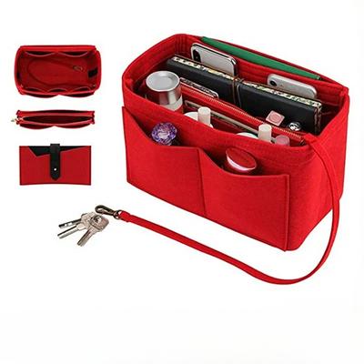 Nový Dámsky Organizér na Make-up Plstená Vložka do Kabelky Cestovná Vnútorná Peňaženka Prenosné Kozmetické Tašky Vhodné do Rôznych Kabeliek