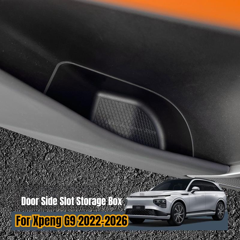 For Xpeng G9 -2026 Door Side Slot Storage Box Tray Door Pocket Under Storage Panel Modified Organizer Interior Accessories