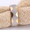 18K Gold Plated Stainless Steel Wave Pattern Ring for Women