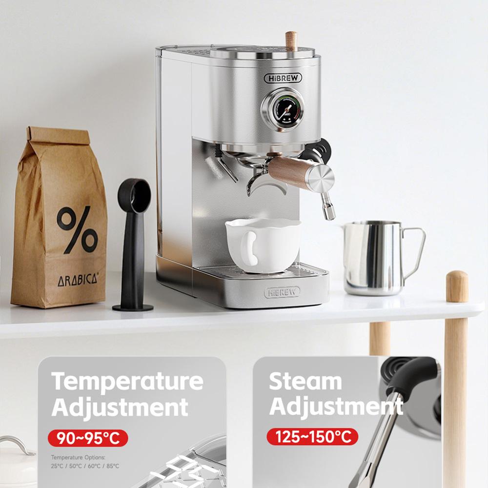 HiBREW H13 Dual Boiler Espresso Machine With Touchscreen,Multi-Functional Brewing and Hot/Cold Extraction,20 Bar