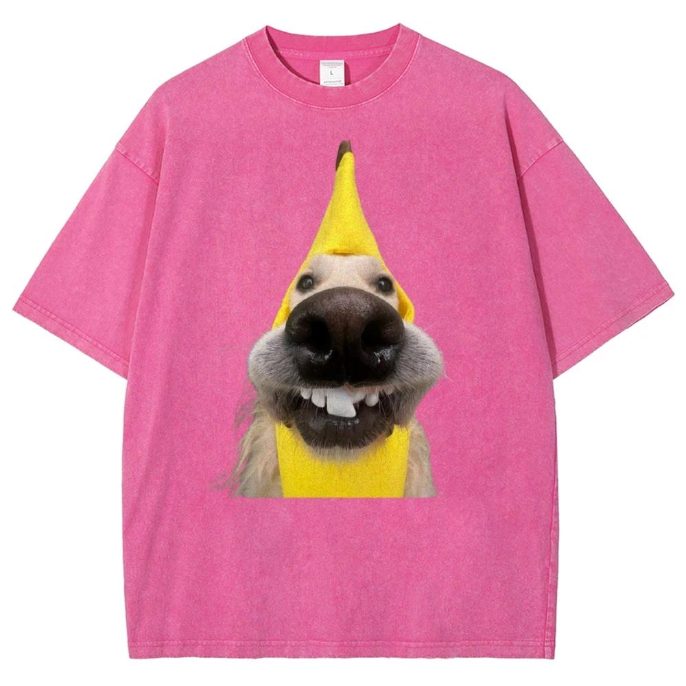 

Cute Funny Dog T Shirts Unisex Washed Tees Men Women s Fashion Casual Short Sleeve T-shirts Cotton Oversized T-shirt 2XL