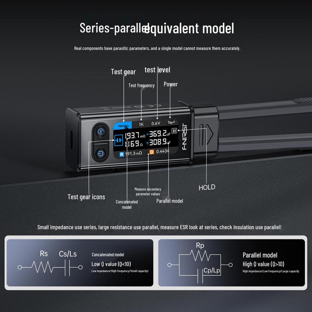 FNIRSI Digital LCR-ST2 Handheld Component Tester