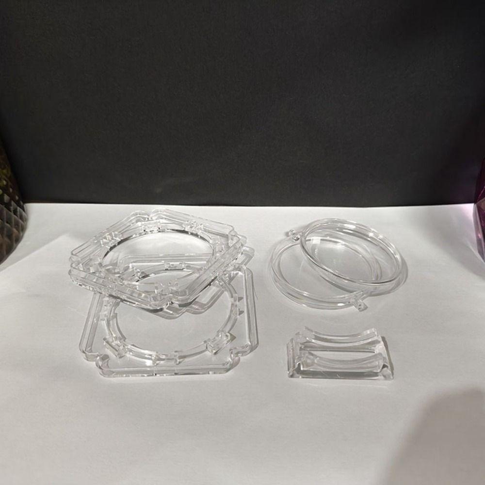 4PCS Decorative Rotatable Coin Storage Box Plastic Medal Storage Box Coin Display Box  Office