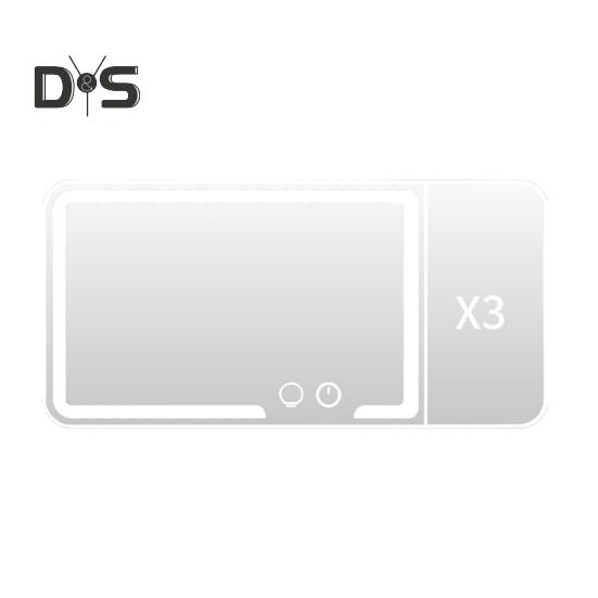 

Автомобильное солнцезащитное зеркало для макияжа с регулируемой цветовой температурой, регулируемой яркостью, универсальное светодиодное зеркало для макияжа с подсветкой белый