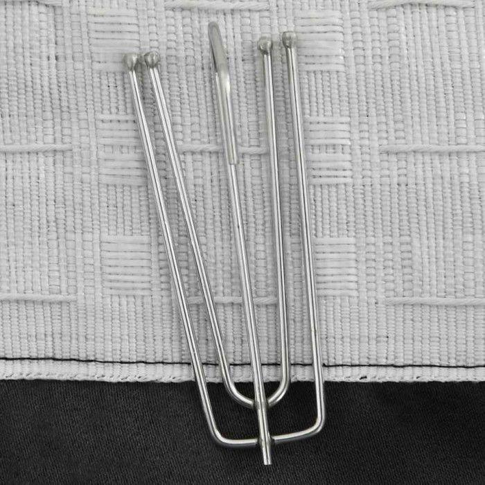 VidaXL Rideau occultant d'aspect de lin crochets Anthracite 290x245 cm