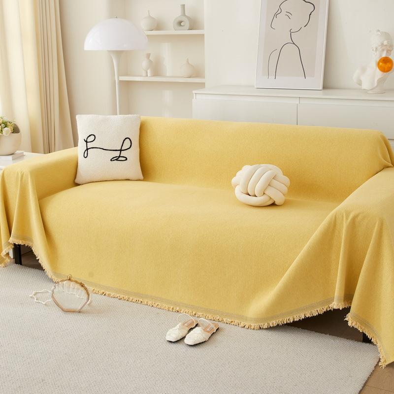 Sofa Cover Cloth Four Seasons Universal Waterproof to Prevent Leakage of Urine Non-Stick Wool Full Cover Sofa Cover Advanced Cream Series