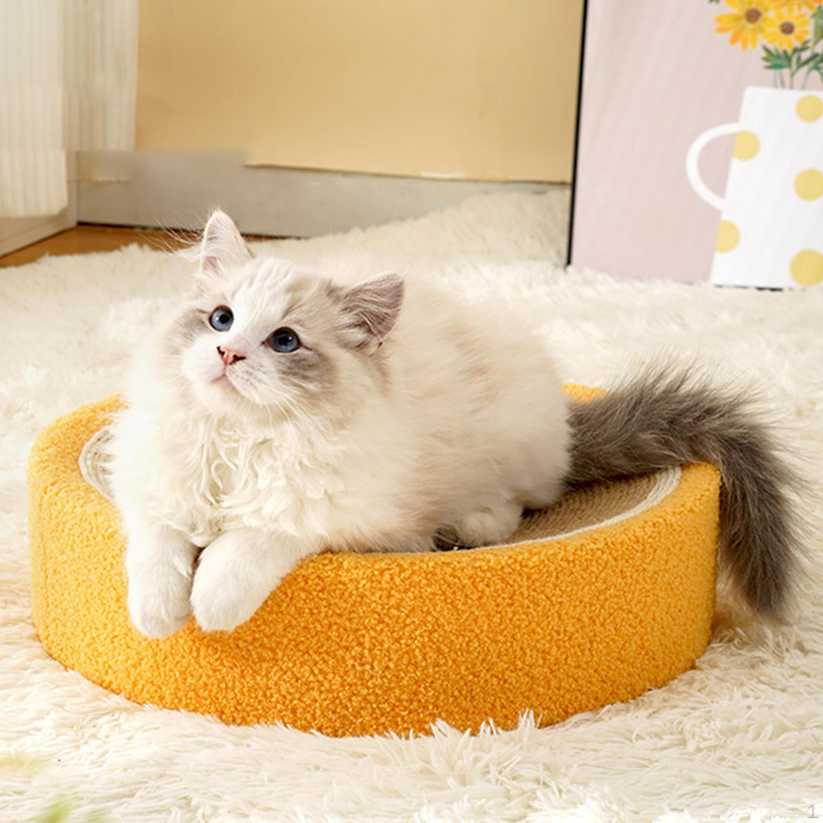 

Indoor Cats Scratching Pad Bed Round 15.4x3.9inch Recyclable Accessories Durable and Thick Curved