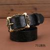 Genuine Womens Leather Belt Simple Design Alloy Buckle Casual Formal Attire