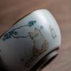 115ml Cute Cat Tea Cup Master Cup Personal Exclusive Tea Cup Ceramic Kung Fu Single Cup Ru Kiln Small Tea Cup Tea Bowl