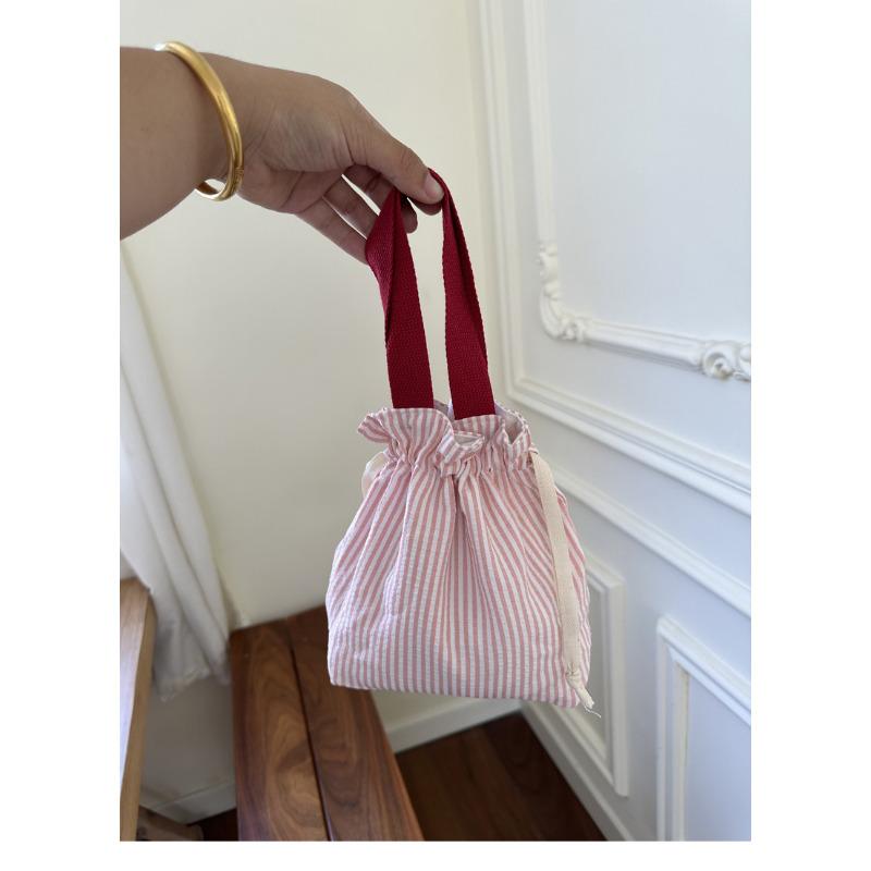 Cute Drawstring Cord Bag, Portable Zipper Pouch for Cup Cosmetics Travel Storage KTB