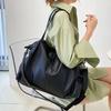 Genți mari negre de umăr pentru femei, geantă mare hobo shopper, culoare solidă, piele moale de calitate, geantă de mână crossbody, geantă tote de călătorie pentru damă