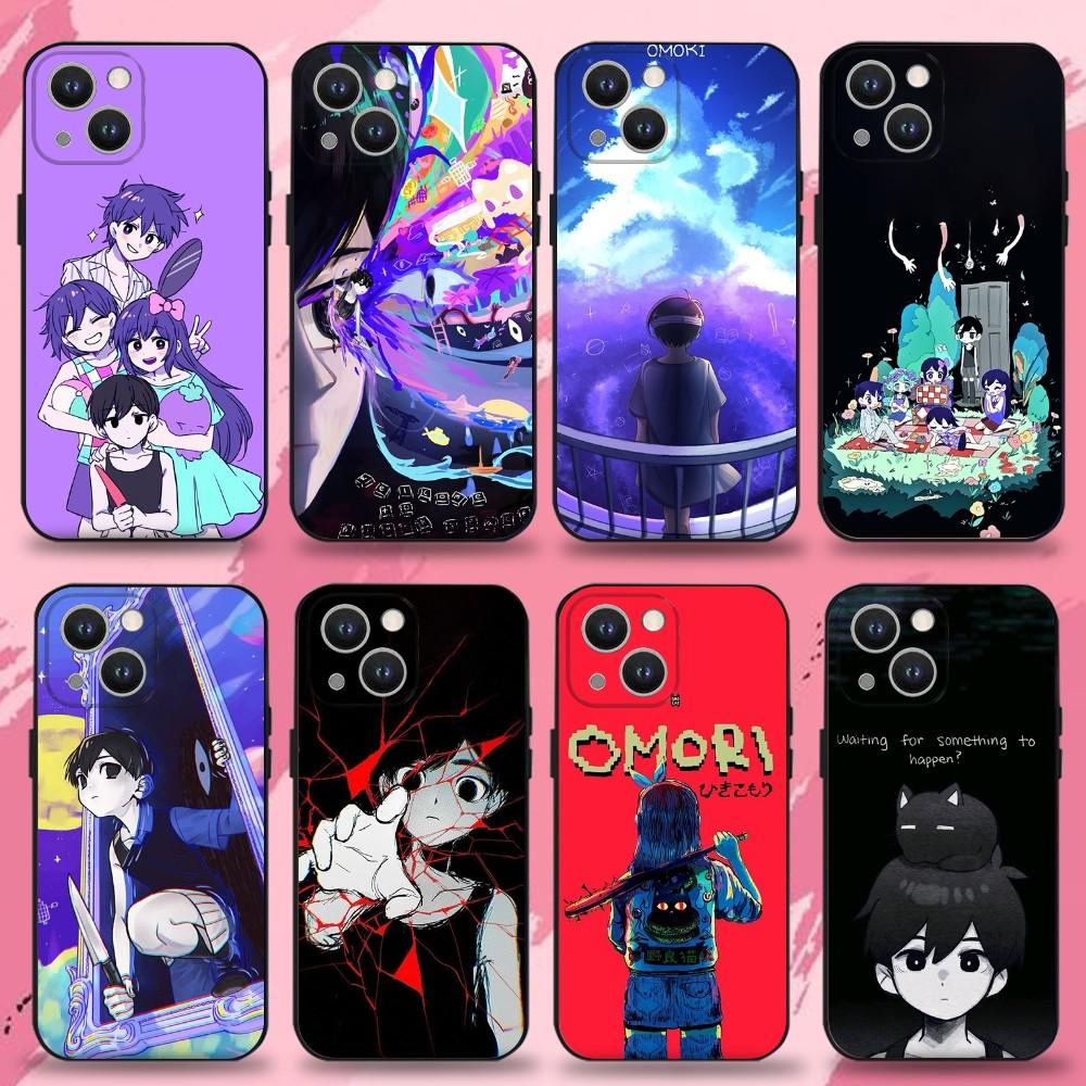 O-Omori Game Phone Case For iPhone 16,15,14,13,12,11 Plus,Pro Max,XS,X,XR,SE,Mini,8,7,Soft Silicone Black Cover