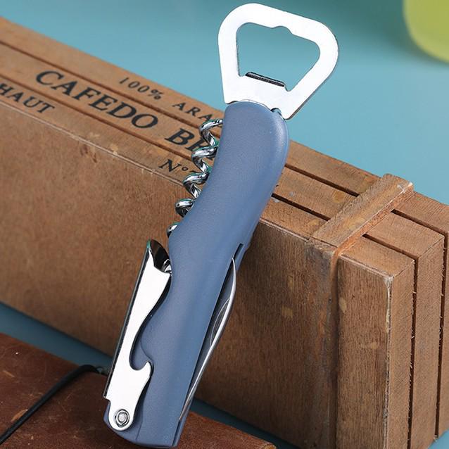 Multi-Function 4-in-1 Bottle Opener with Small Knife for Beer, Wine, and More