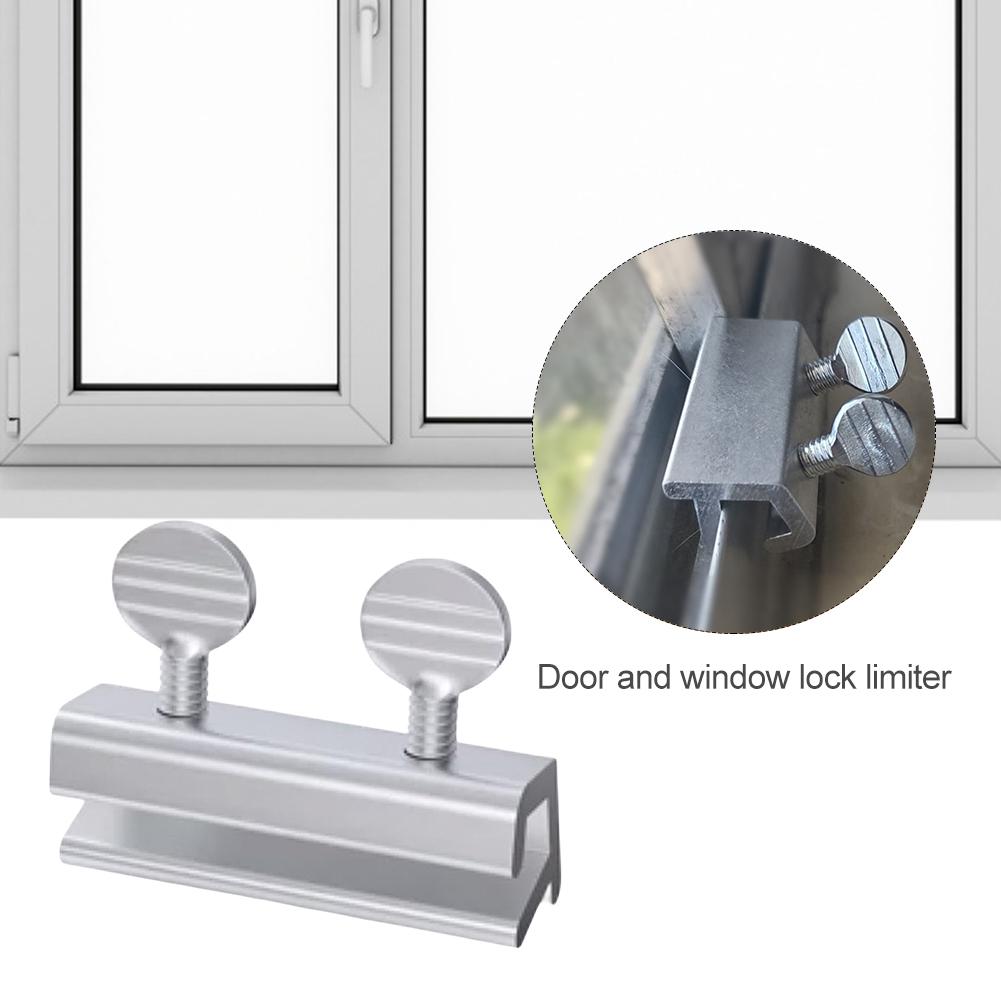 Adjustable Sliding Window Lock Stopper Aluminum Alloy Sliding Window Locks Free Punch Security Window Lock Baby Child Protection
