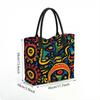  Colorful Graffiti Tote Bag Casual Large Capacity Shoulder Handbag for Daily Use