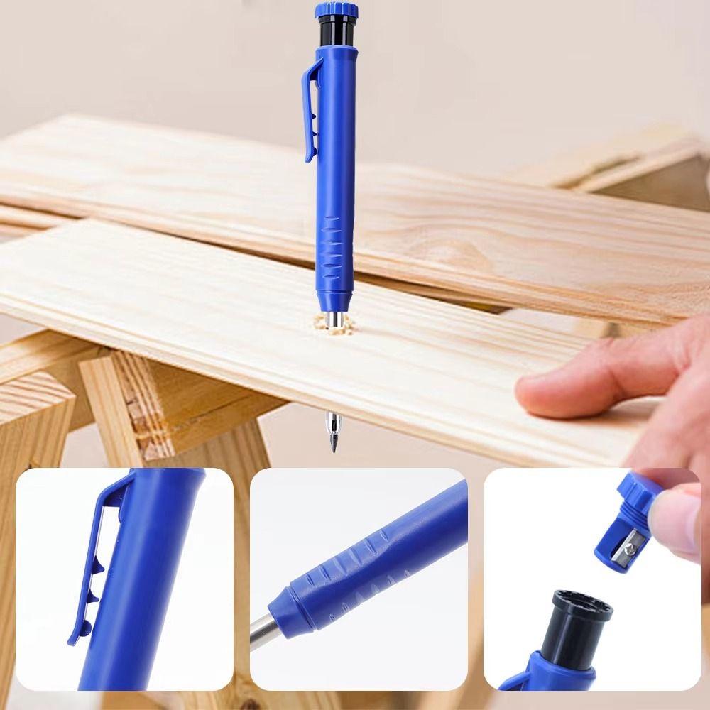 10Pcs Solid Construction Woodworking Marking Tool Long Nib Deep Hole Marker Construction