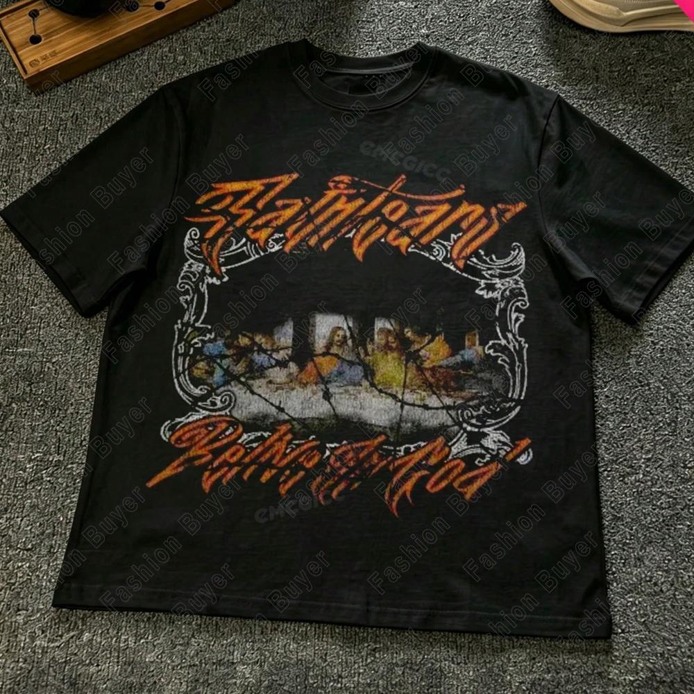 Streetwear T Shirt Y2k Hip Hop Punk Rock Graphic Print Oversized Tshirt Unisexs Unisexs Round Neck Cotton Short Sleeve Tops Clothes
