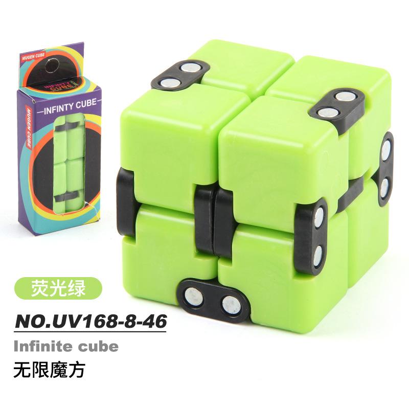 New Strange Decompression Toy Uv Printing Infinite Rubik'S Cube, Decompression Folding Variety Rubik'S Cube Fingertip Rubik'S Cube