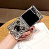 Luxury Diamond-filled Bear Mirror Folding Phone Case For Samsung Anti-drop Cartoon Gril Phone Case