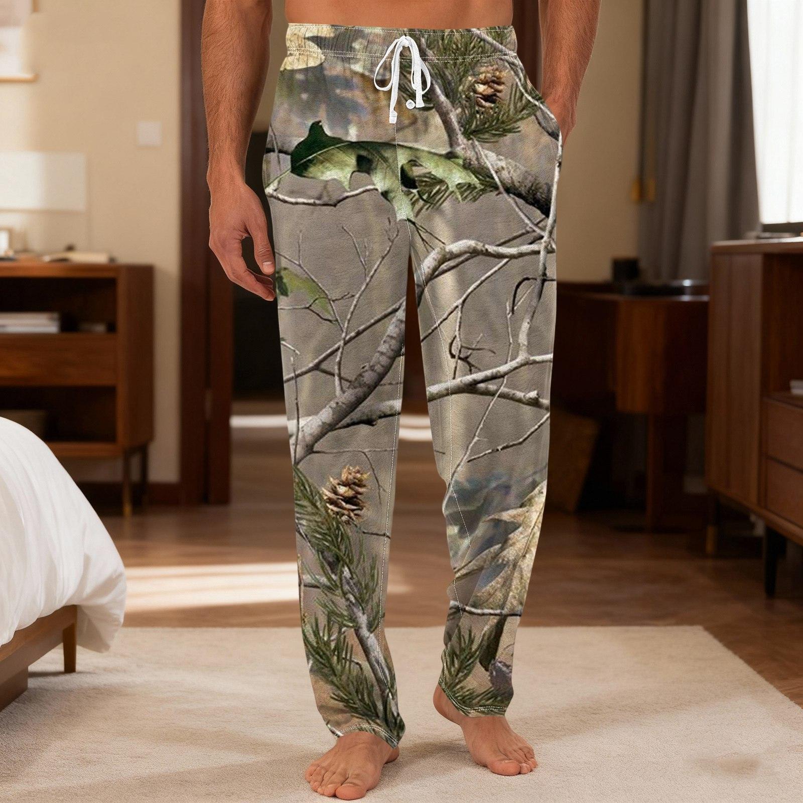 

Men s Drawstring Pocket Cuffed Casual Pants Home Sleep Pants XXL жовтий