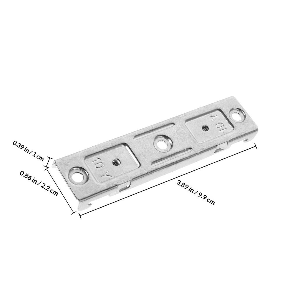 6Pcs Stainless Steel Curtain Track Brackets Ceiling Mounted Double Rail for Window Treatments Room Dividers Commercial