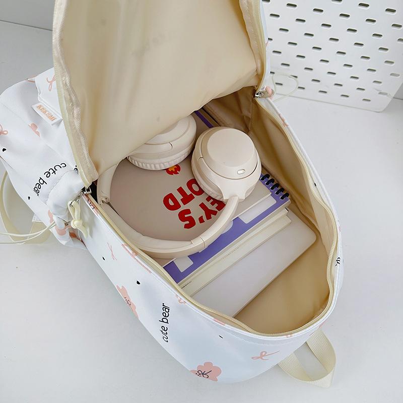School bag female Korean version printing junior high school large capacity student backpack campus small fresh Mori simple backpack light