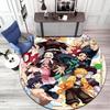 Classic Japanese-style Cartoon Demon Slayer Round Rug, Home Soft Decorative Anti-slip Yoga Mat and Chair Mat, Outdoor Floor Mat Carpet K13