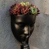Bohemian Style Decorative Vases Silent Human Face Artistic Face Planter Hanging Planter  Bedroom