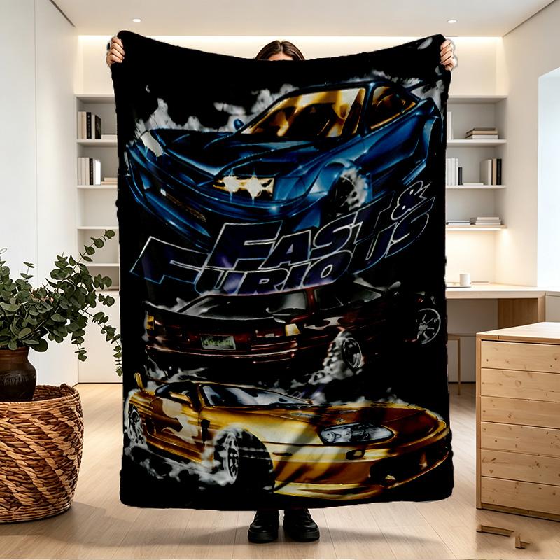 Fast & Furious Print Blanket - Soft & Comfortable, for Bedroom, Travel, Sofa, Home Decoration - Birthday Christmas Gift for Friend