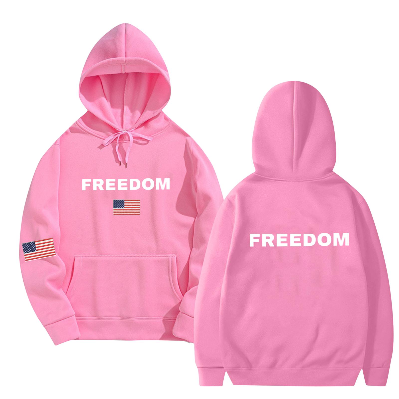 

Women s And Men s Fashionable Hooded Long Sleeved Printed Casual Pullover Unisex Sweatshirt Top M розовый