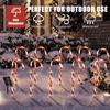 5Pcs Candy Cane Solar Lights Christmas Decorations Outdoor with 2 Lighting Modes Waterproof Garden Lights for Christmas Patio Yard Walkway