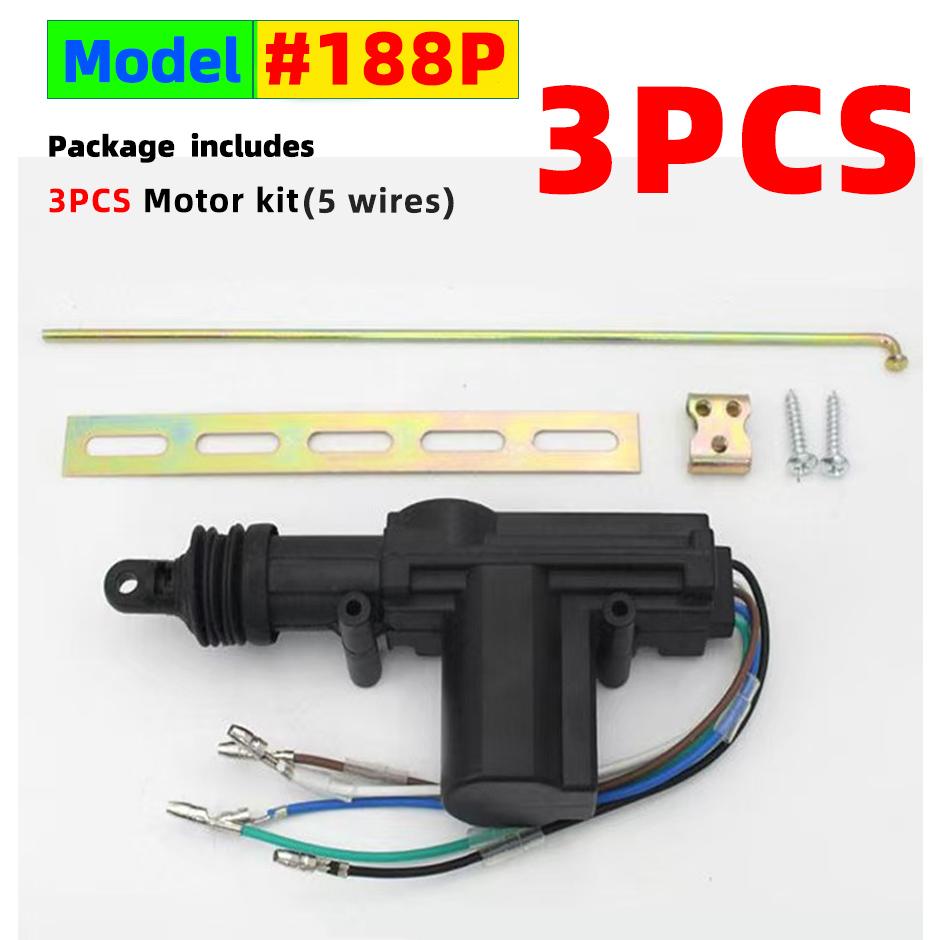 2/5 Wire Universal Car Electric Remote Central Door Lock Actuator Auto 12V Heavy-Duty Power Locking System Single Gun Type Kit