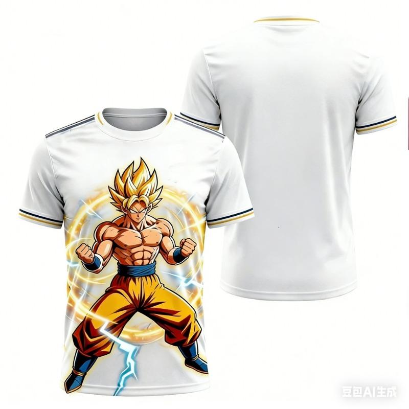 Super Saiyan Vegeta Ronaldo No.7 Anime Soccer Jersey For Kids Boys Girls Quick Dry Breathable Sports Short Sleeve Tops